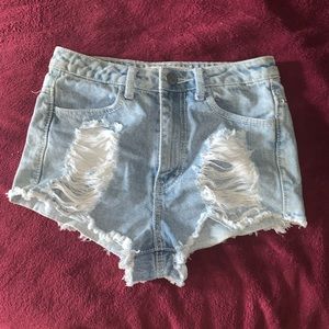 Maui High Rise jean shorts (RSQ)